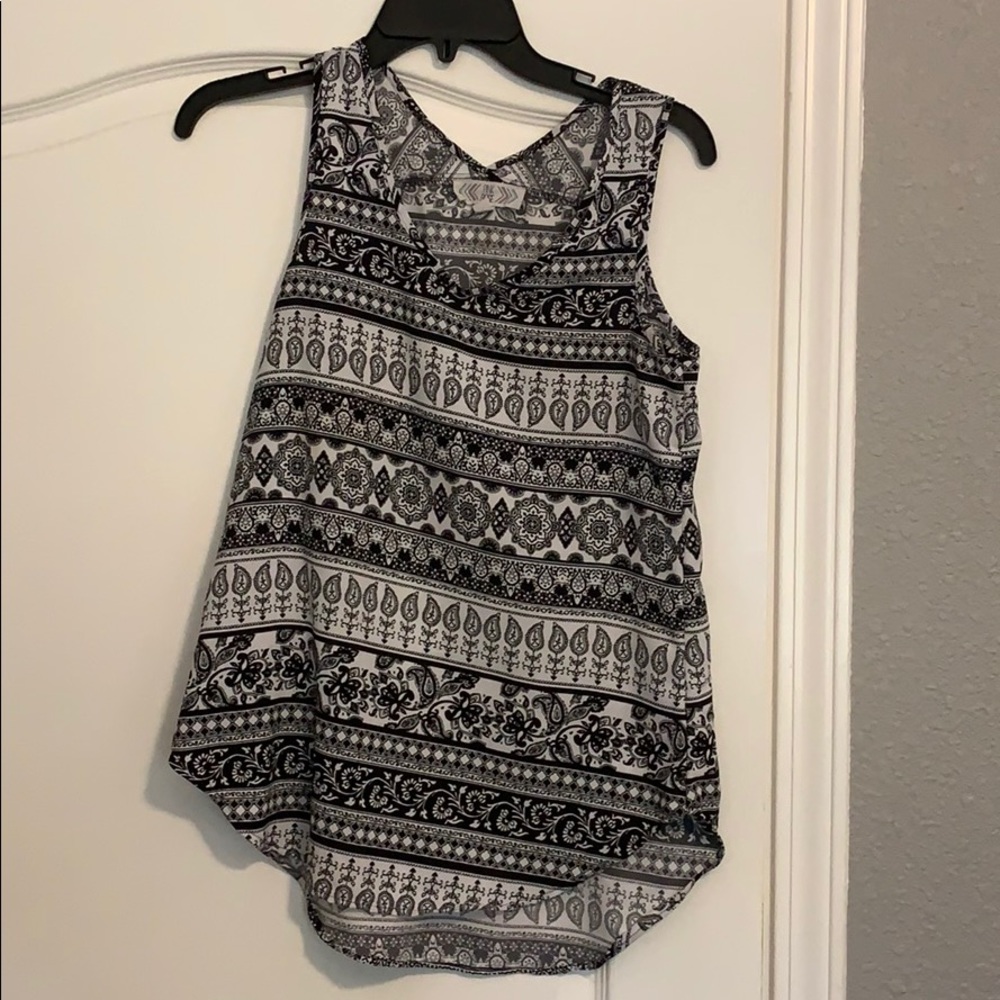 Silk multiple pattern tank top